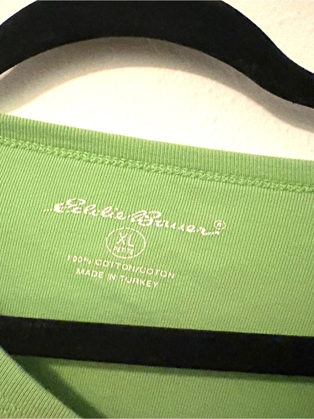 Eddie Bauer Light Green V‑Neck Short Sleeve Tee - Picture 3 of 3